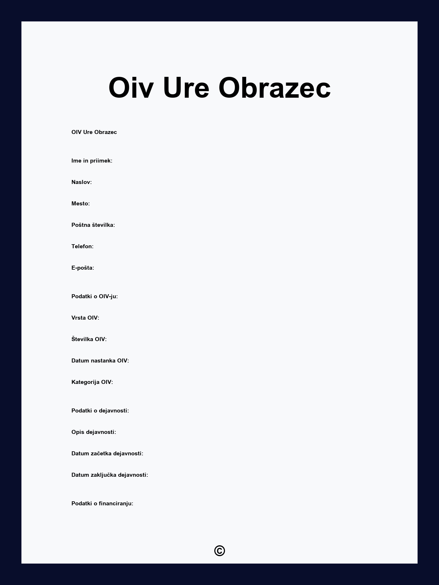 Oiv Ure Obrazec